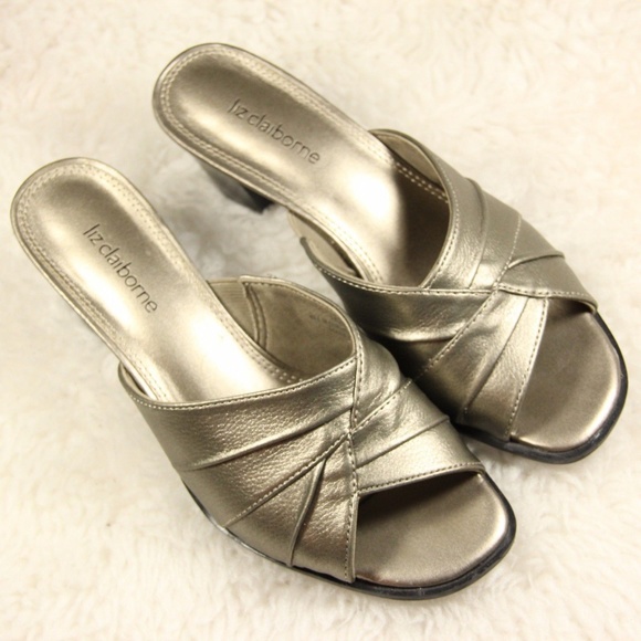 Liz Claiborne Twilight Open Toe Slip On Shoes 6 - Picture 4 of 8